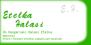 etelka halasi business card